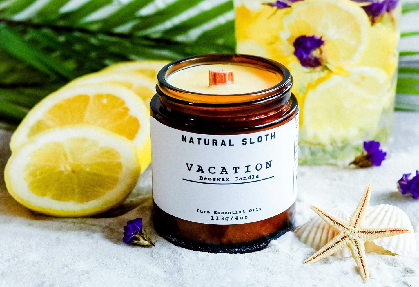 Vacation Beeswax Candles with Essential Oils