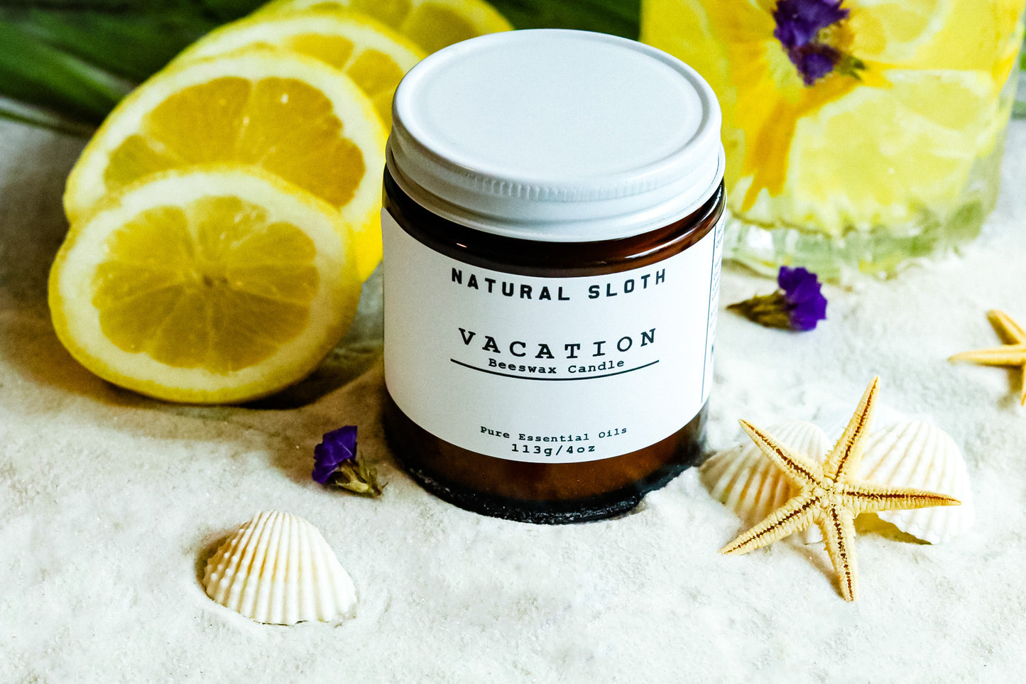 Vacation Beeswax Candles with Essential Oils