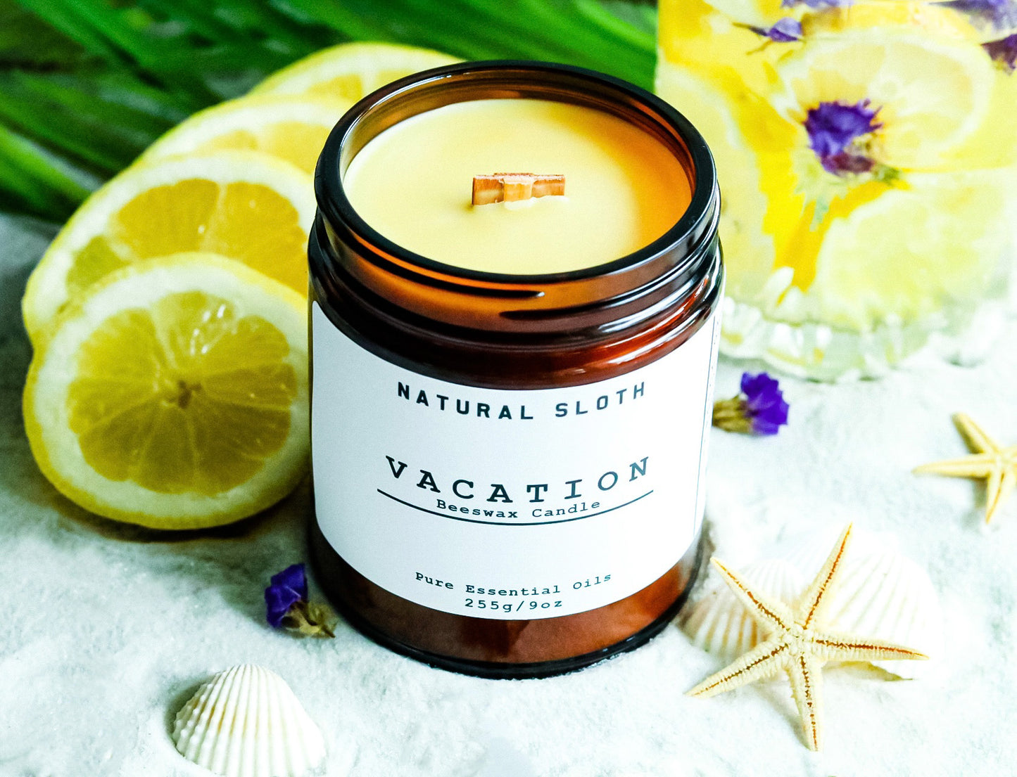 Vacation Beeswax Candles with Essential Oils
