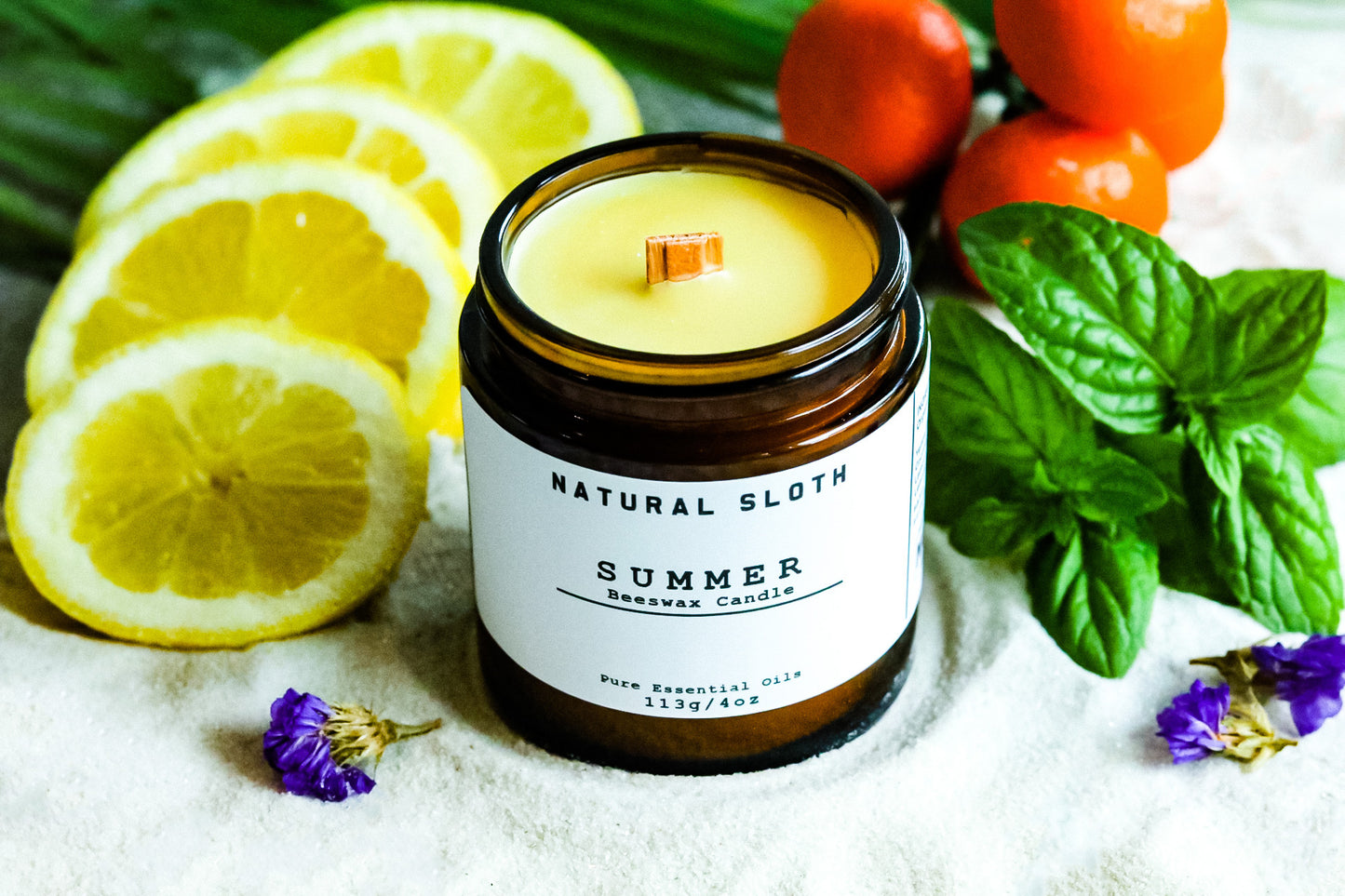 Summer Beeswax Candles with Essential Oils