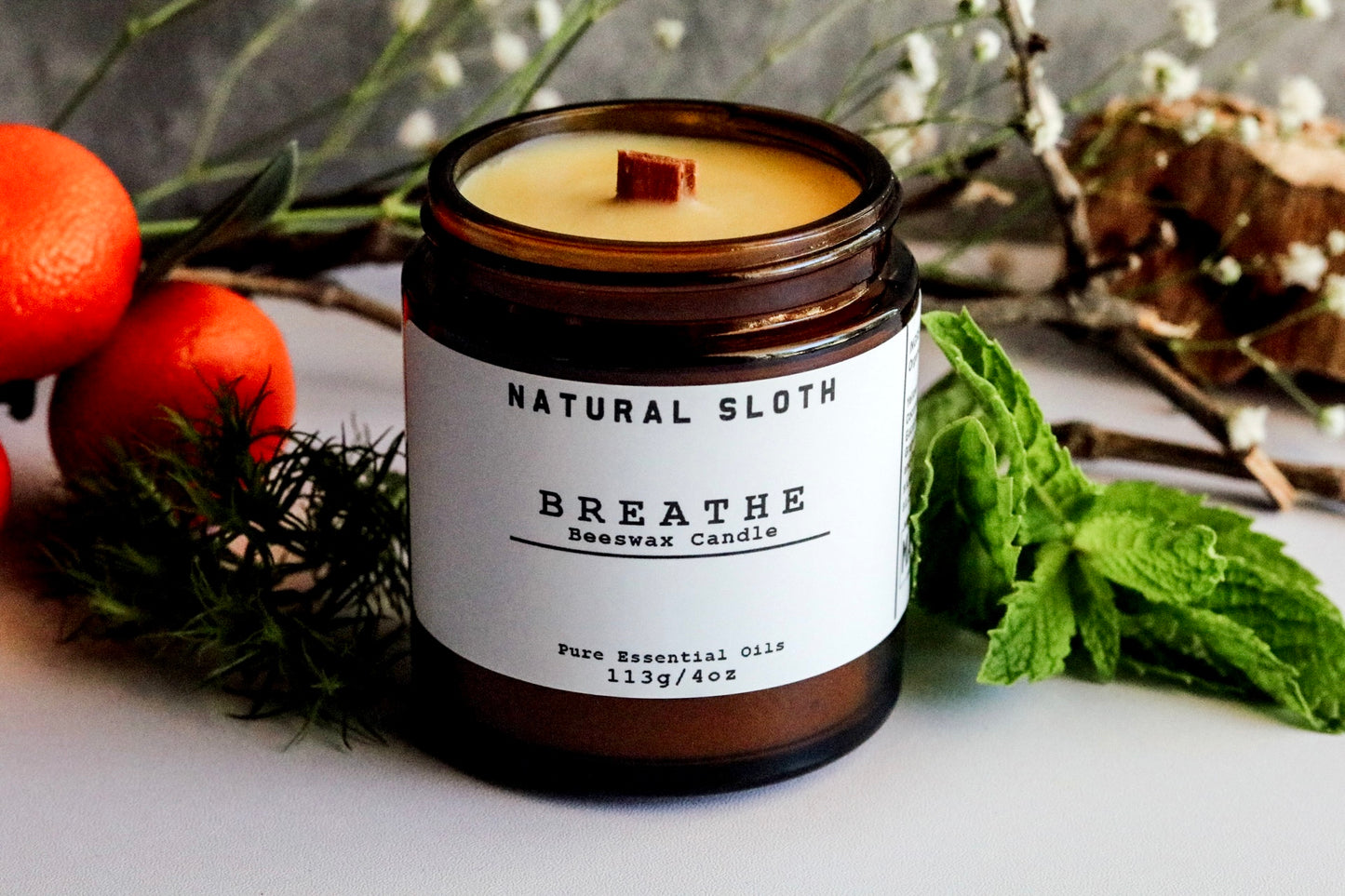Breathe Beeswax Candles with Essential Oils