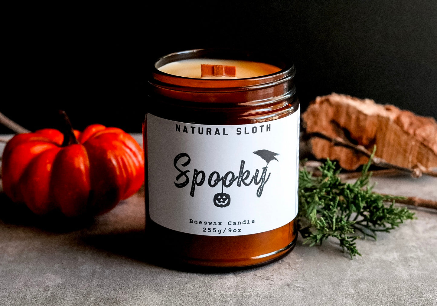 Spooky Beeswax Candles with Essential Oils