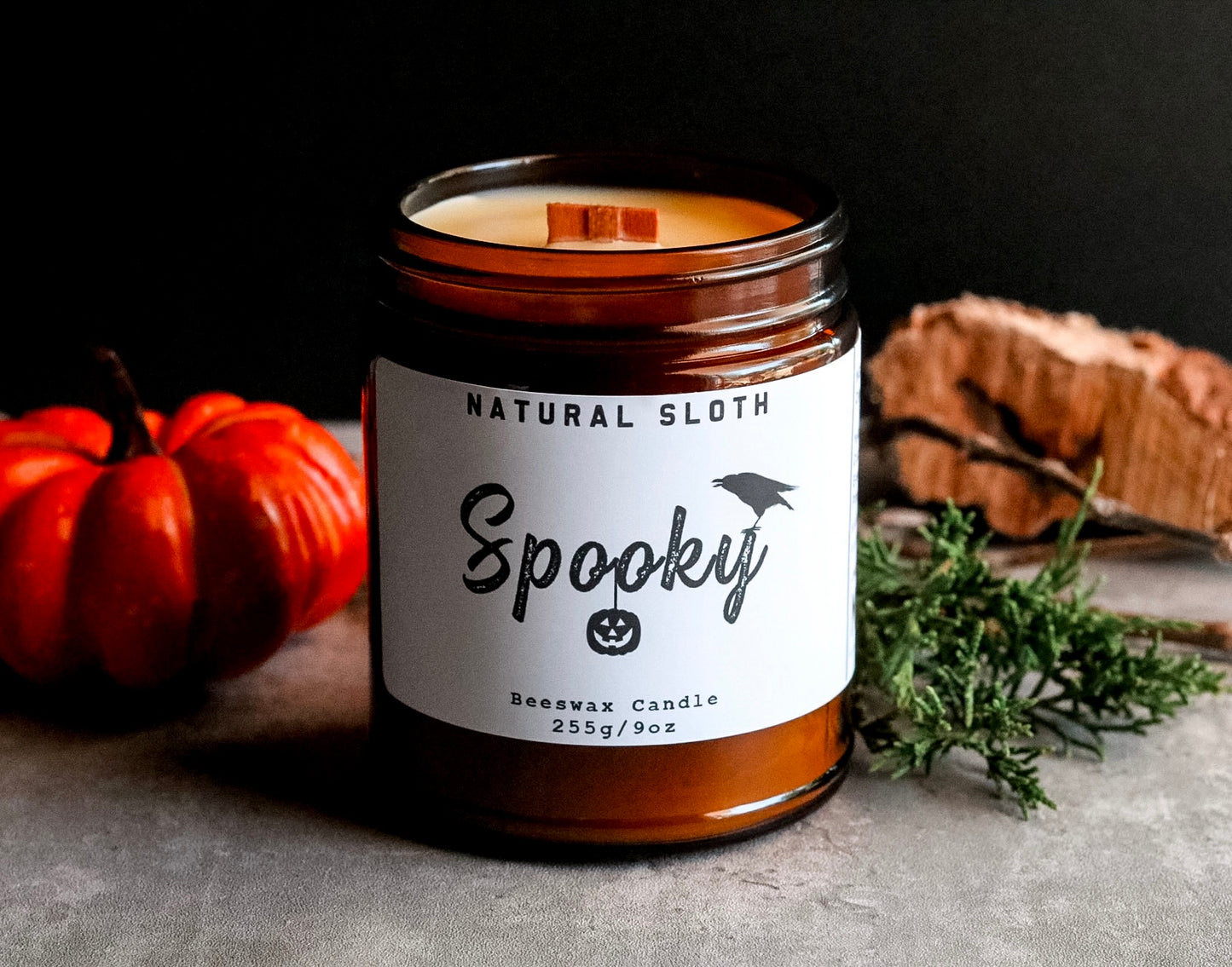 Spooky Beeswax Candles with Essential Oils