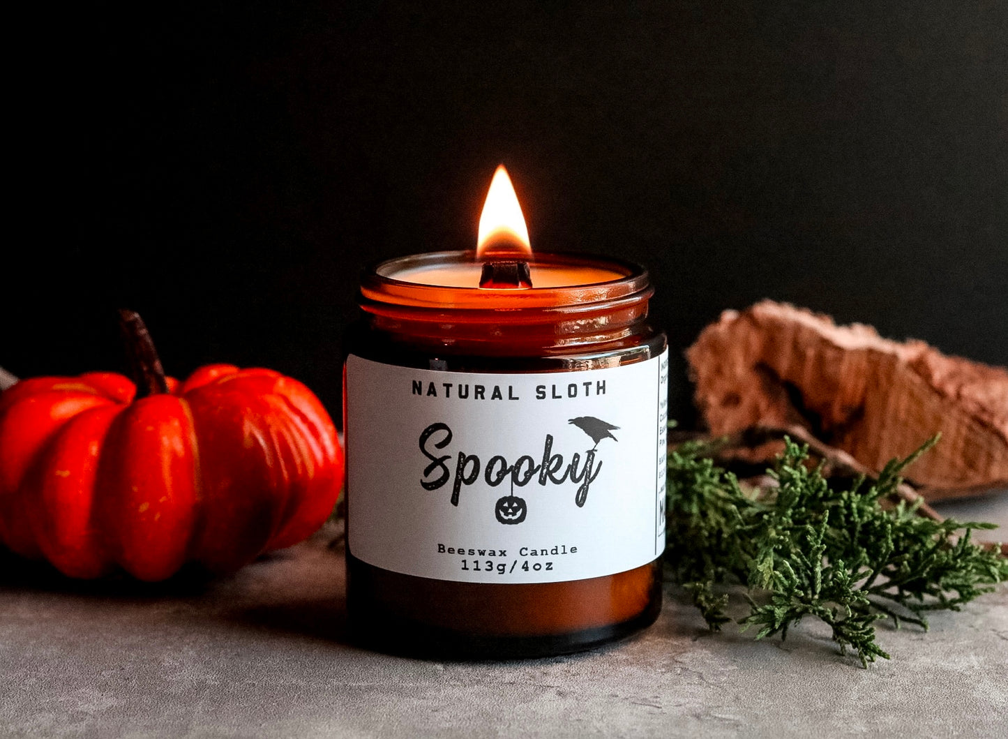 Spooky Beeswax Candles with Essential Oils