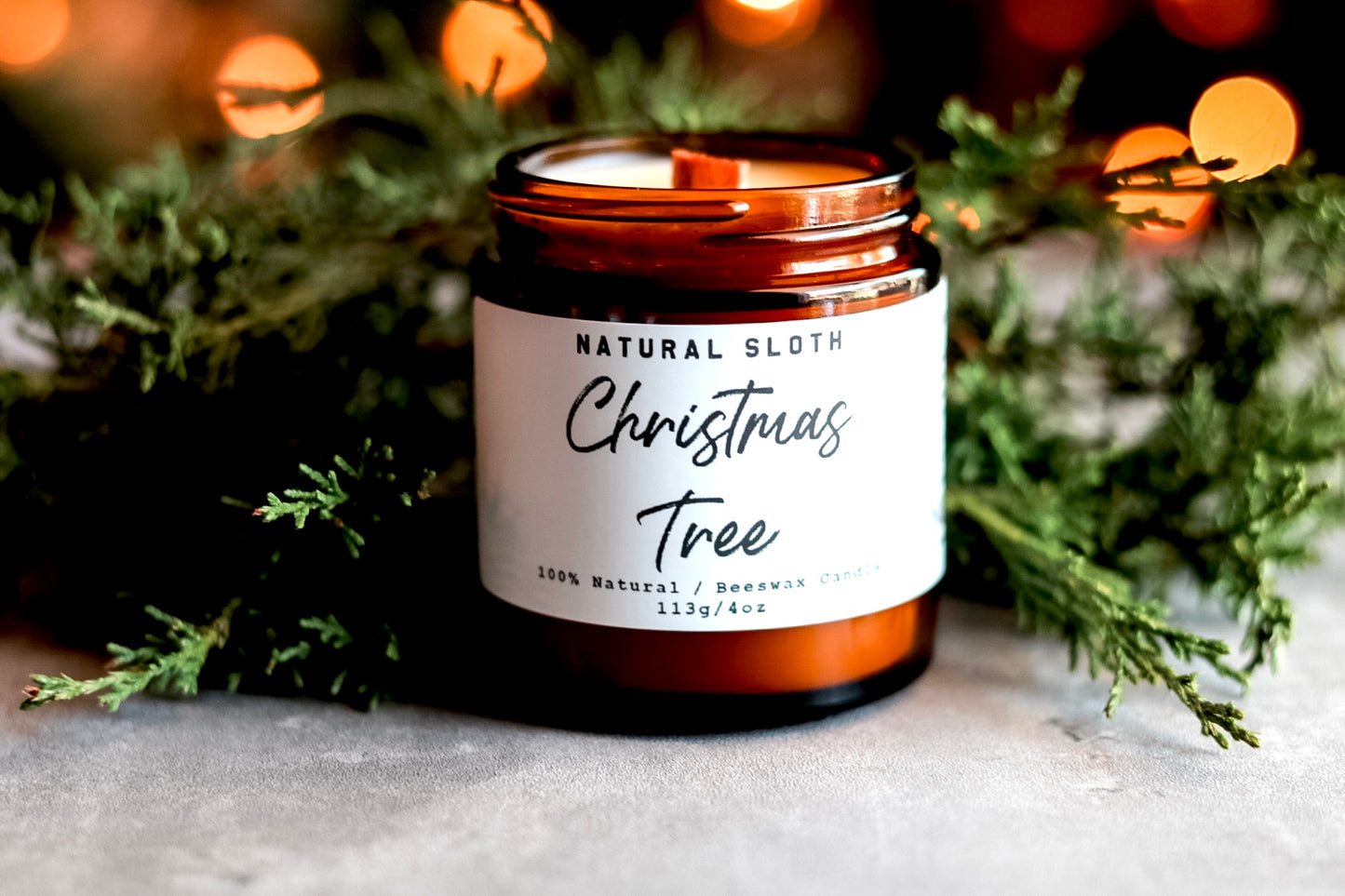 Christmas Tree Beeswax Candles with Essential Oils
