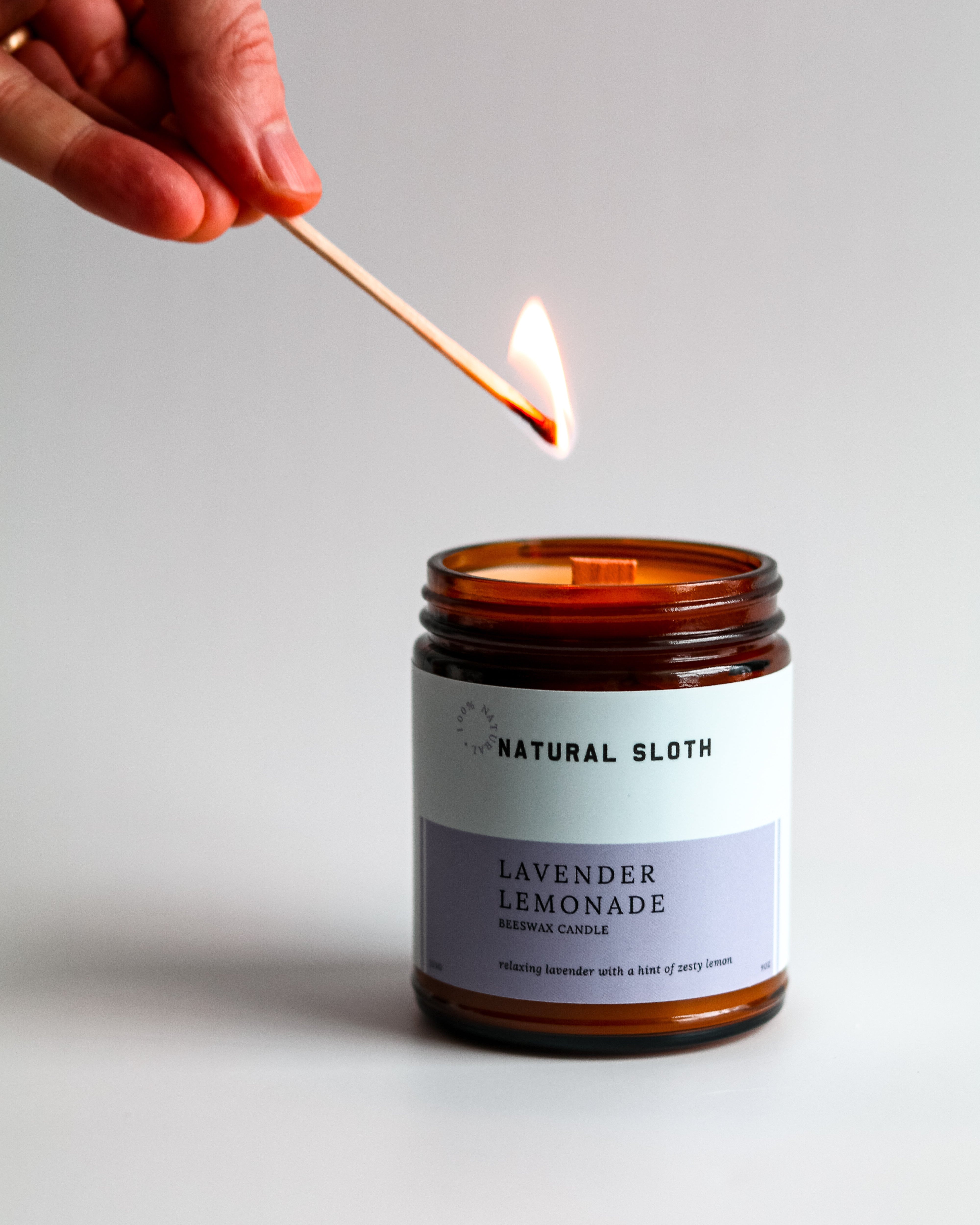 Lavender Lemonade Beeswax Candles