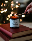 Merry Christmas Beeswax Candles
