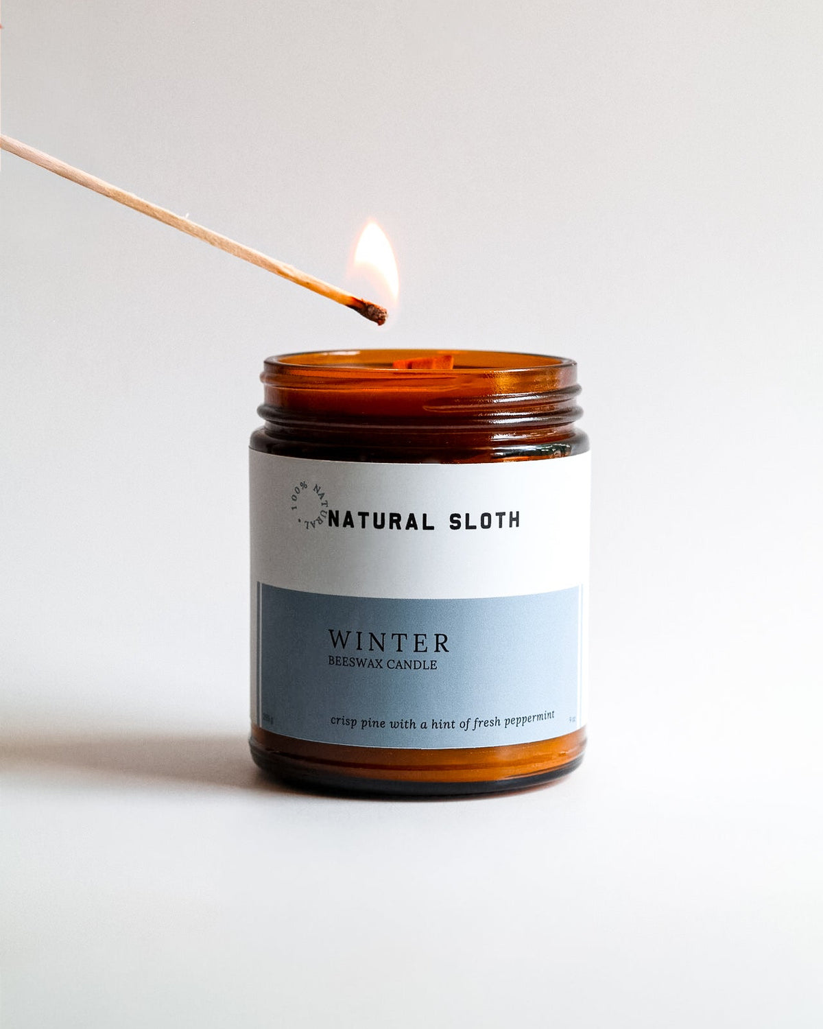 Winter Beeswax Candle