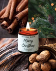 Merry Christmas Beeswax Candles