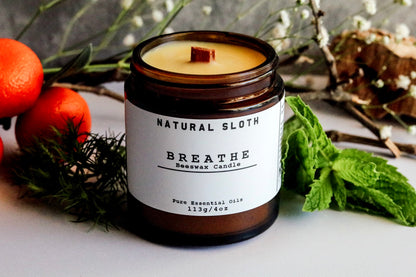 Breathe Beeswax Candles with Essential Oils