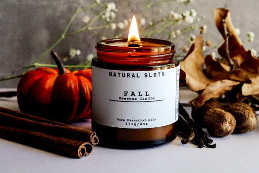 Fall Beeswax Candles with Essential Oils