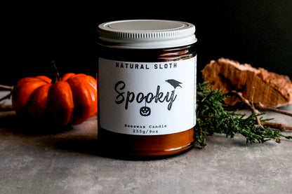 Spooky Beeswax Candles with Essential Oils