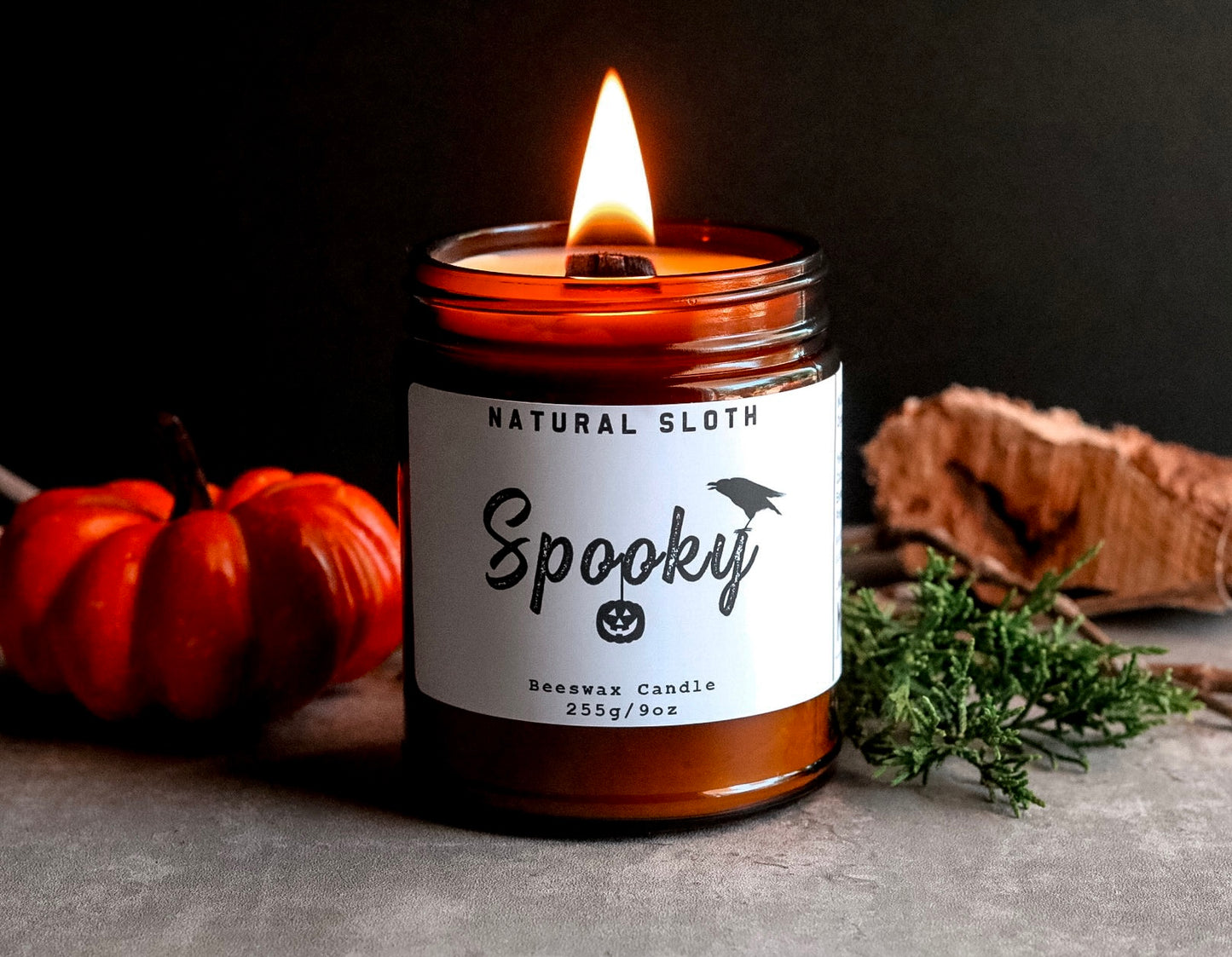 Spooky Beeswax Candles with Essential Oils