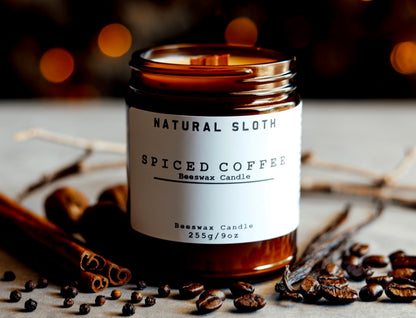 Spiced Coffee Beeswax Candles with Essential Oils