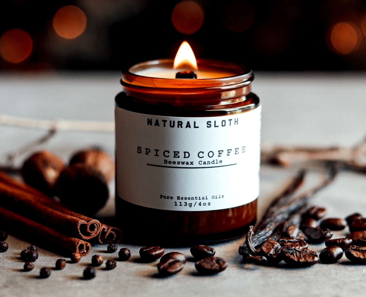 Spiced Coffee Beeswax Candles with Essential Oils