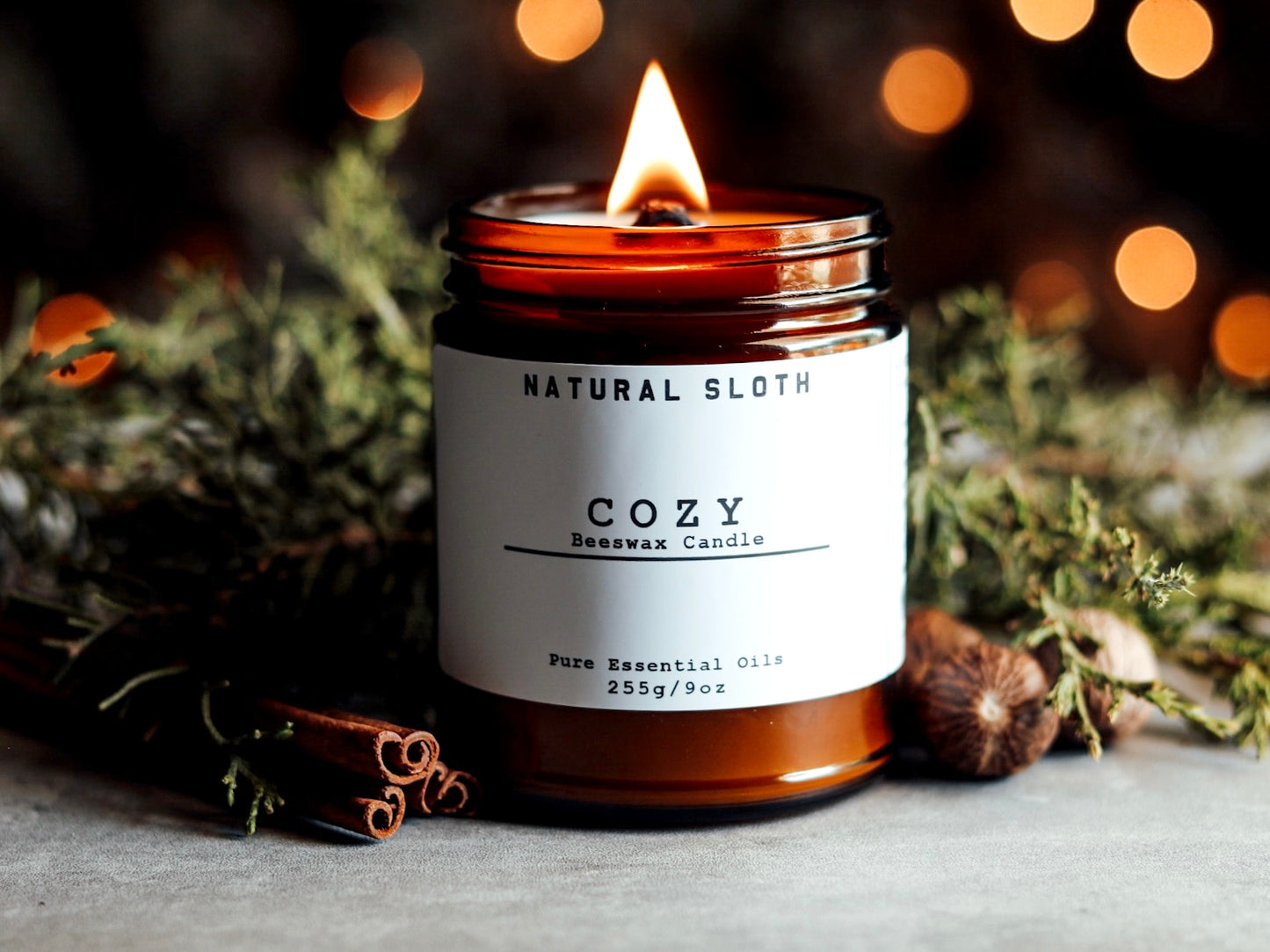 Cozy Beeswax Candles with Essential Oils