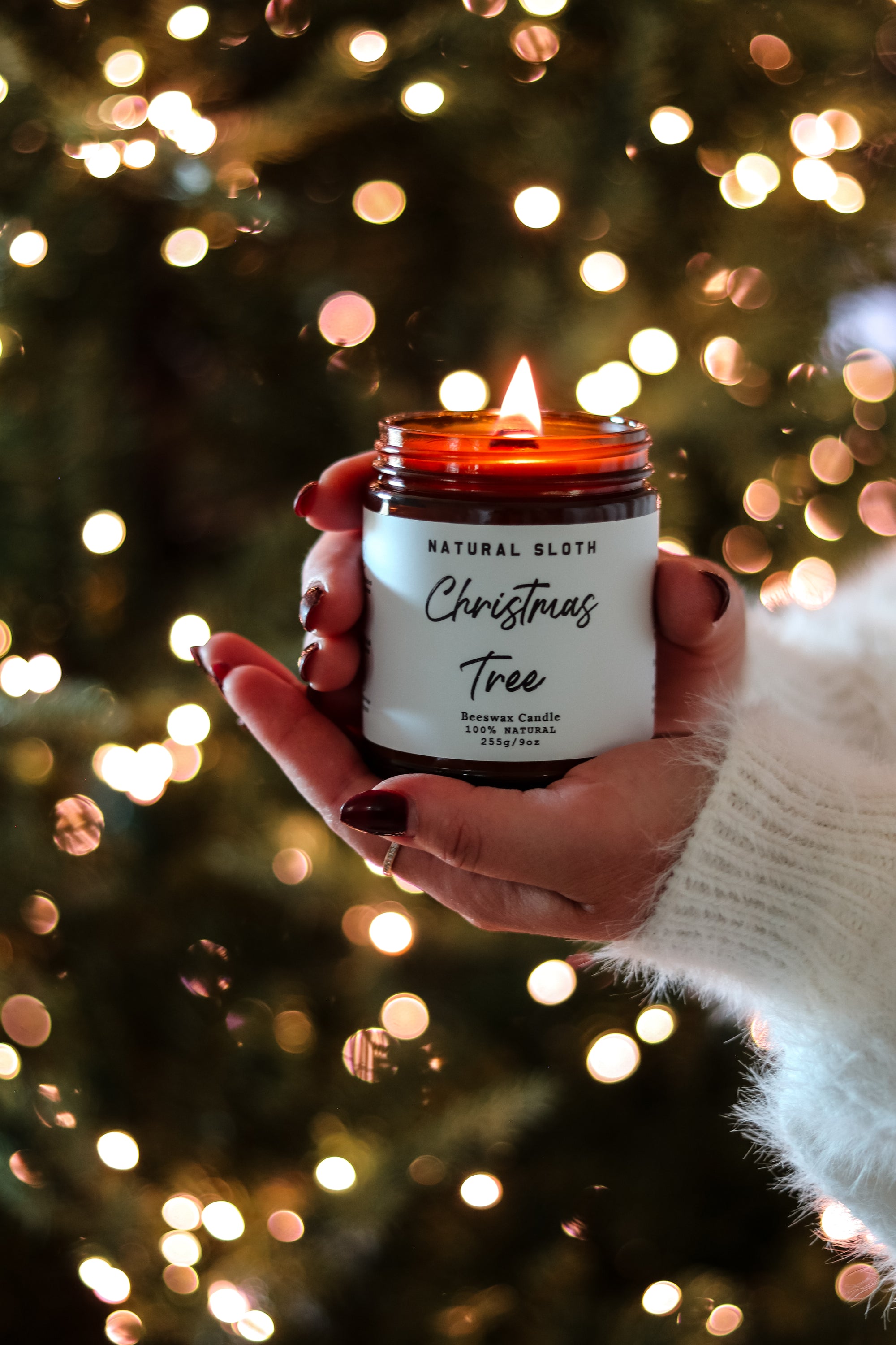 Christmas Tree Beeswax Candles