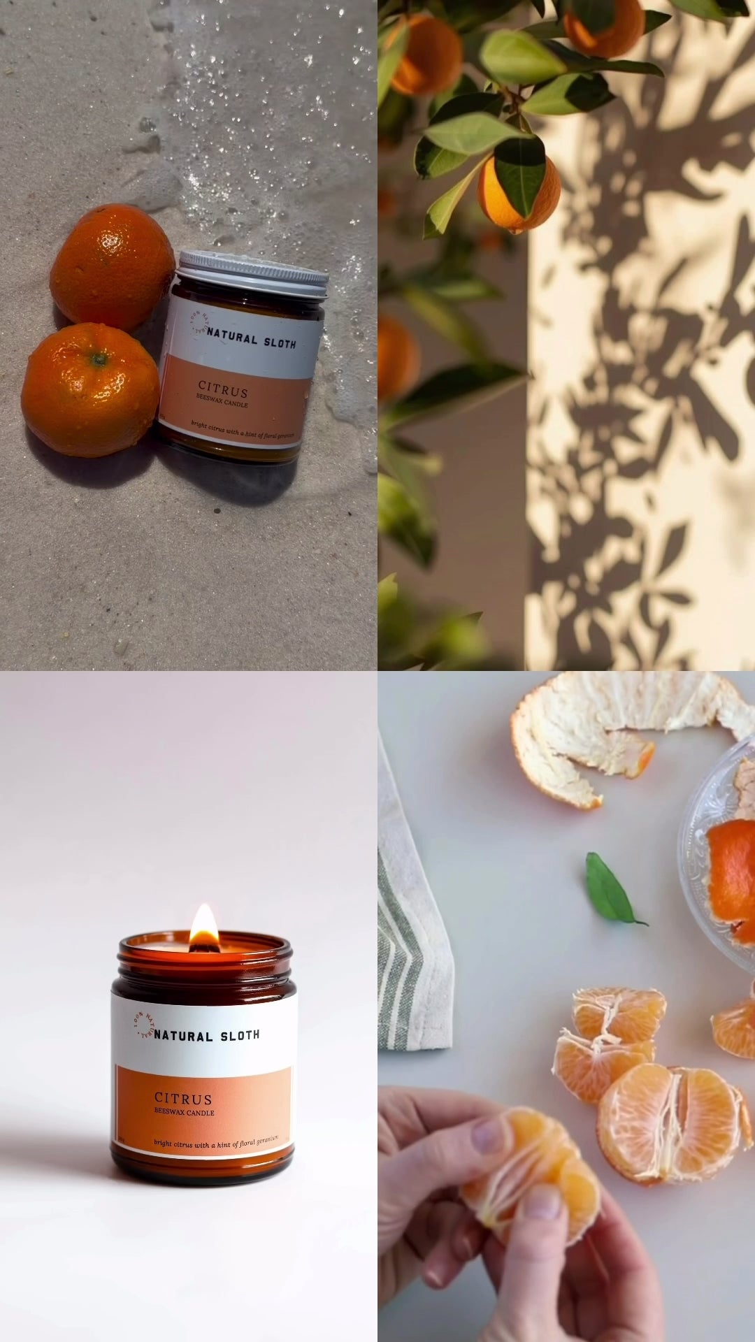 Citrus Beeswax Candle – Natural Sloth