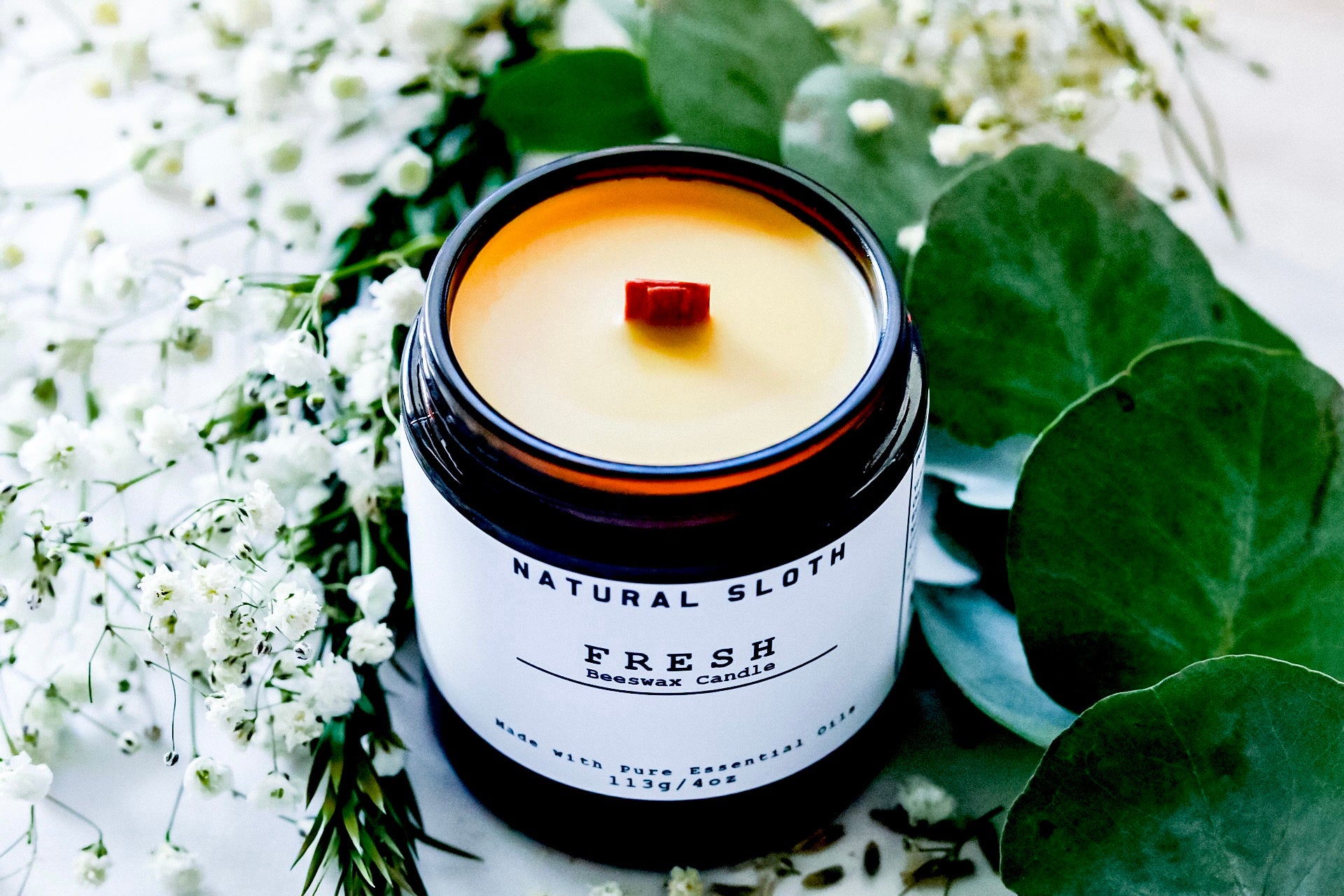 Cotton Wick Candles – Natural Sloth